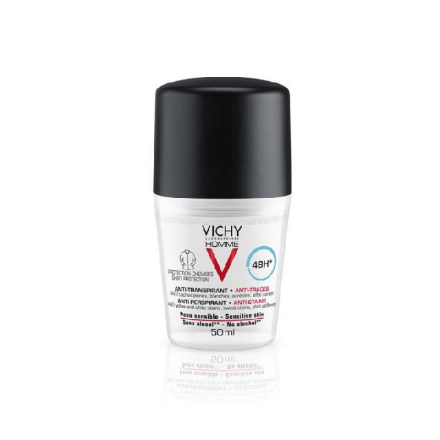 VICHY HOMME ANTIPERSPIRANT ROLL-ON 48 HOURS OF SWEATING PROTECTION